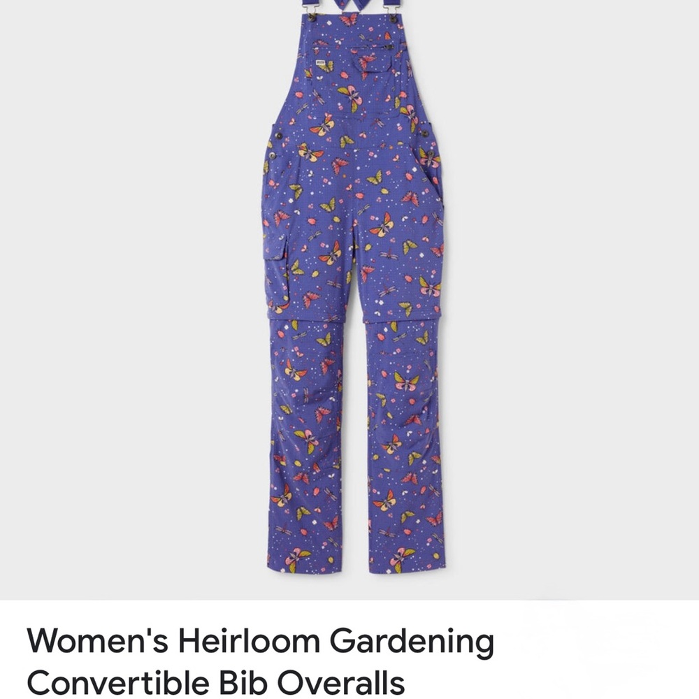 🦋 DULUTH Trading Butterfly Heirloom Overalls Small NEW 🛍️ Garden Bib SMALL NWT